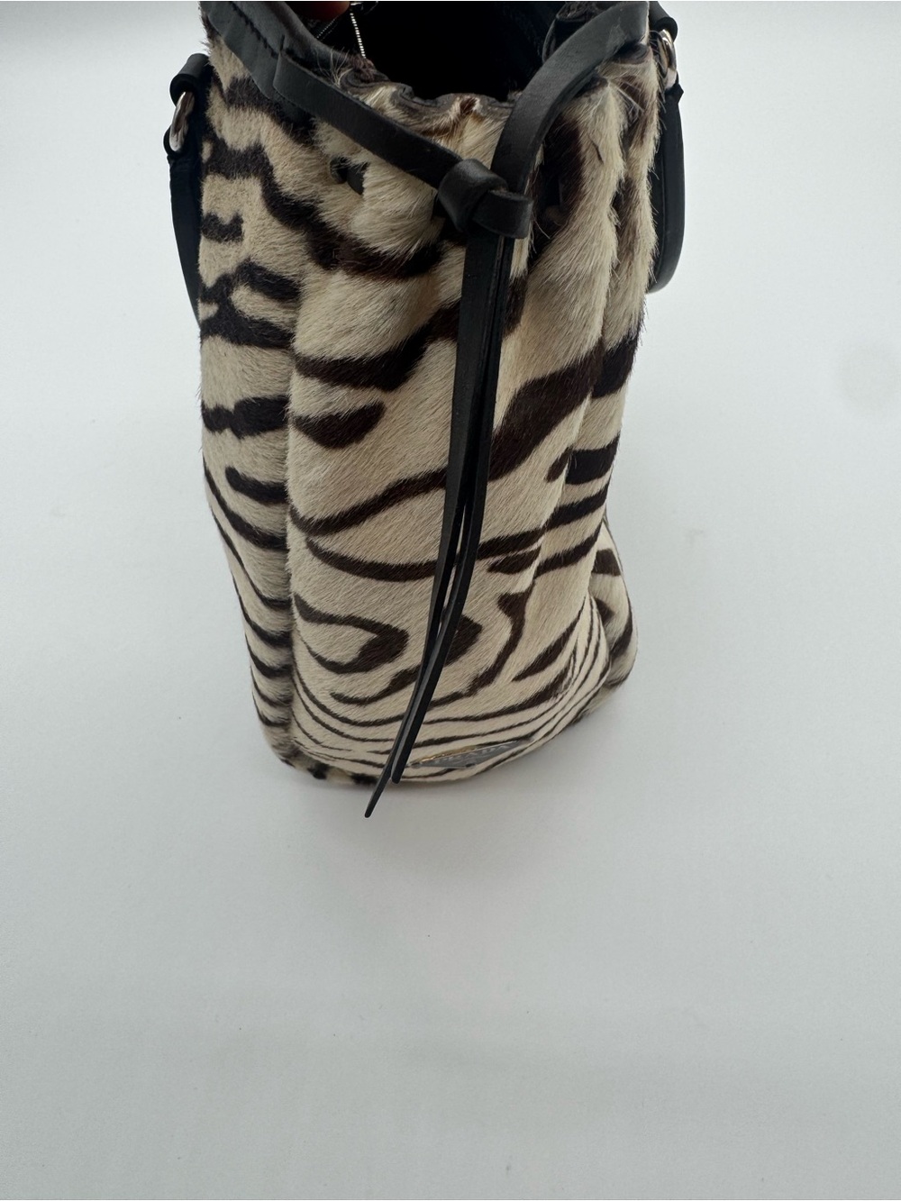 Rare vintage Prada Zebra Print pony hair Top-Handle bag - Picture 6 of 16